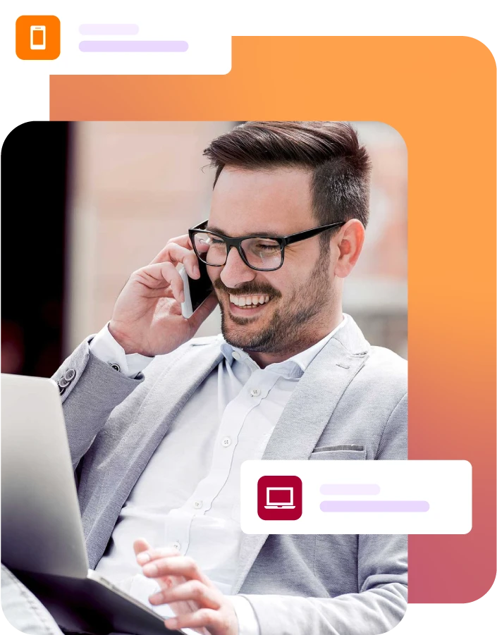 Man on mobile phone