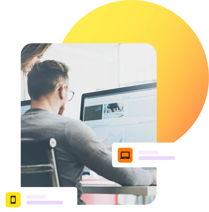 Man on computer